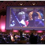 The orchestra and choir in rehearsal