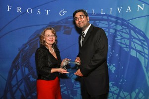 Joan Vogelesang, Toon Boom’s President & CEO, accepts Frost & Sullivan Award. 