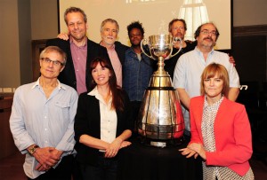 Eight of Canada's most acclaimed documentary filmmakers gather at TSN's Hot Docs presentation unveiling their films for the documentary series, "Engraved on a Nation: Stories of the Grey Cup, the CFL and Canada". The documentaries premiere on TSN in September. (Photo: TSN)