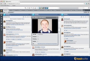 Hootsuite and yammer profile information