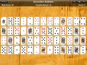 accordian solitaire