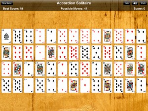 accordian solitaire