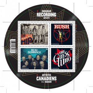 Canada Post rocks out new stamps featuring Canadian bands