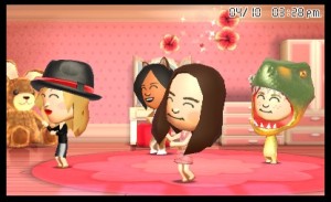 3DS TomodachiLife Miis Dancing